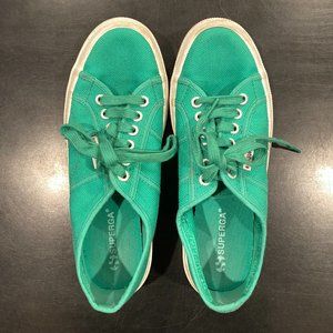 Superga Island Green Canvas Sneakers